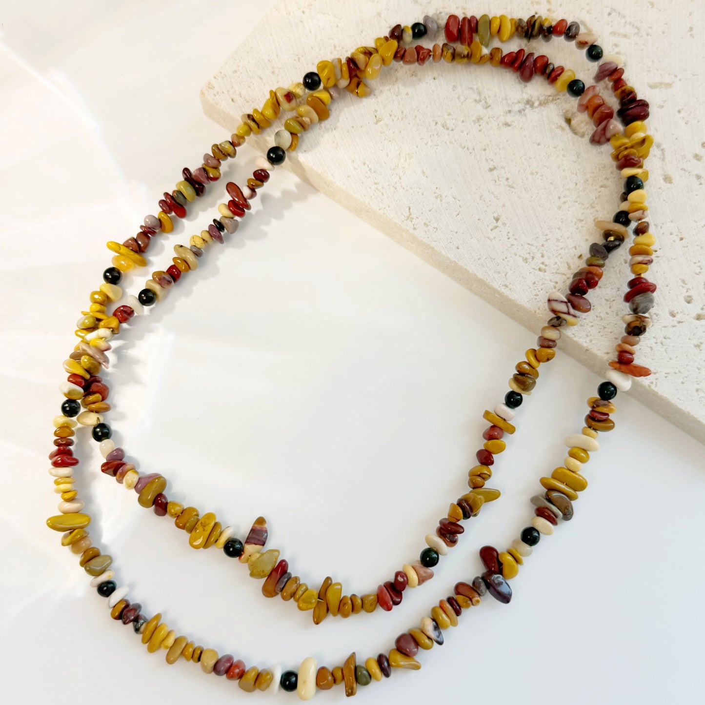 Original Design Yellow Egg Stone Handmade Beaded Choker