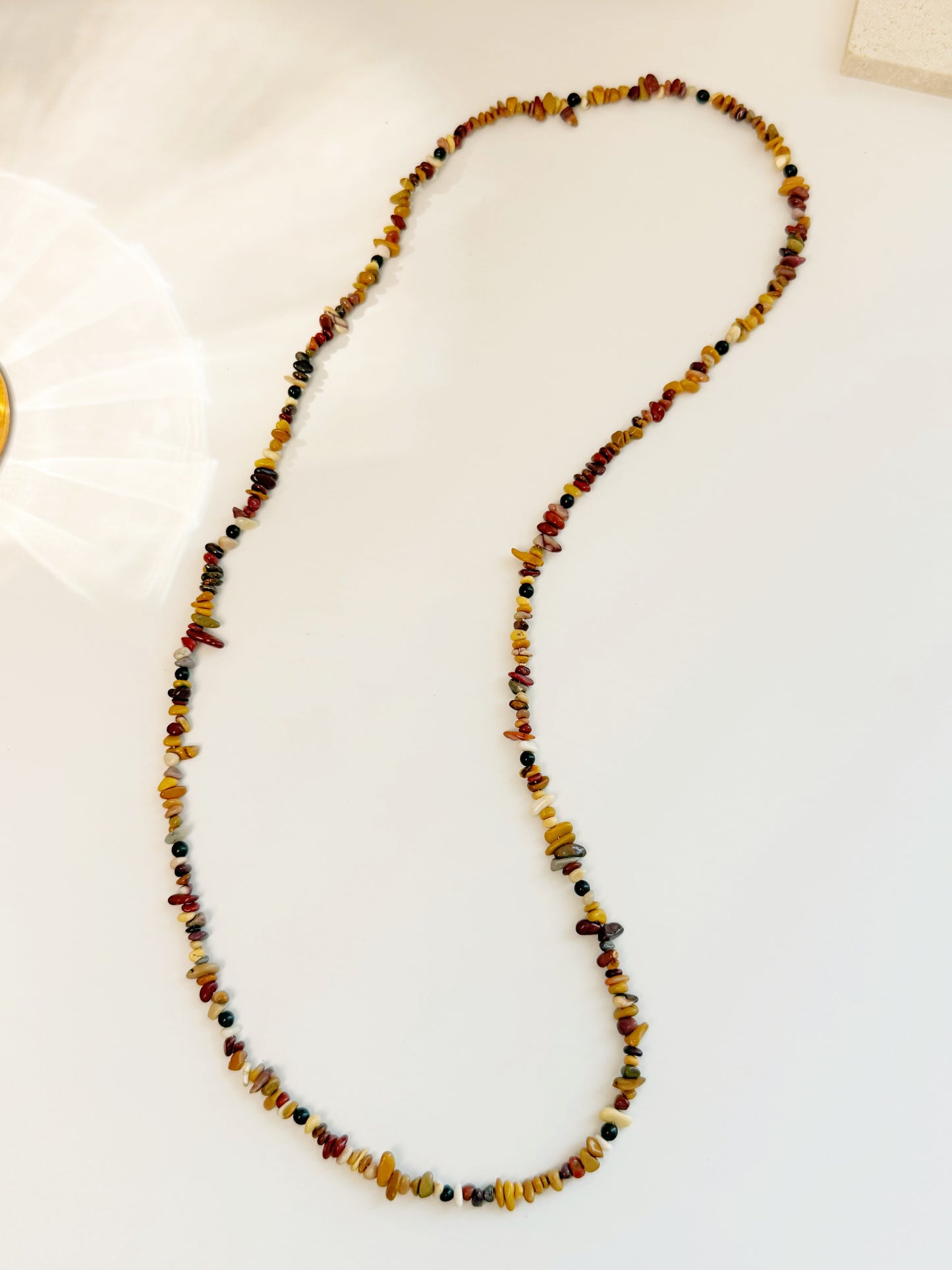 Original Design Yellow Egg Stone Handmade Beaded Choker