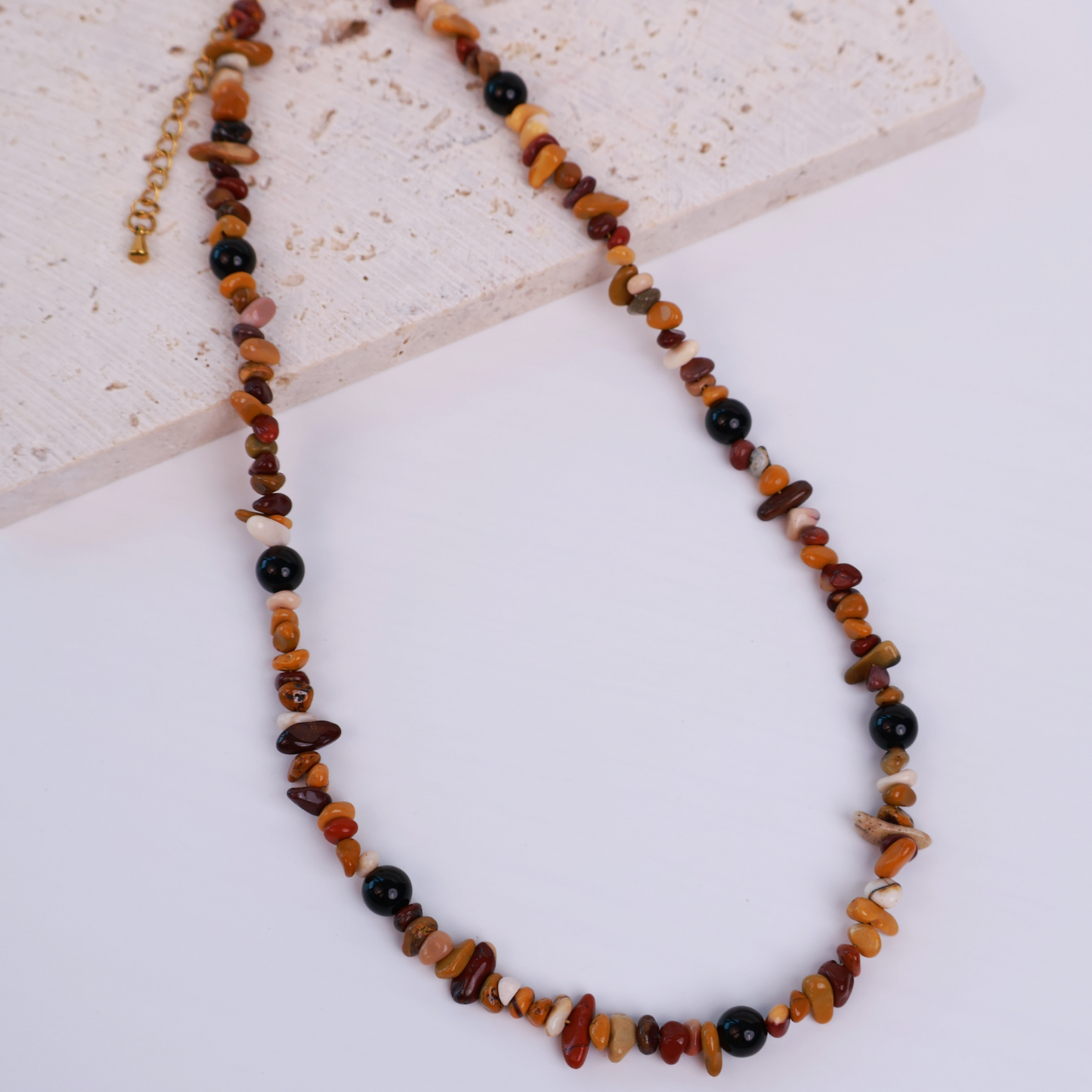 Original Design Yellow Egg Stone Handmade Beaded Choker